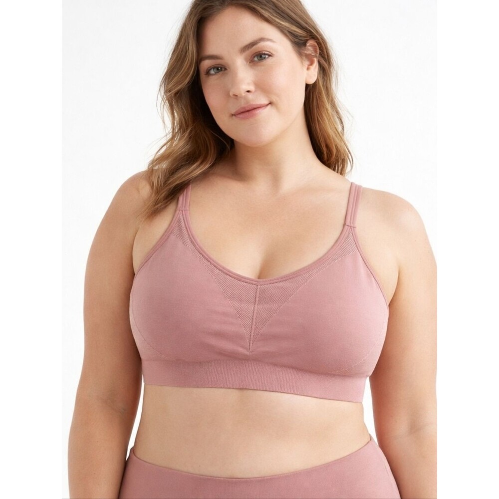Soma Seamless Ballet Back Wireless Bra Mauve Size XXL